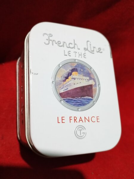 Patru cutii din tabla pentru ceai French Line