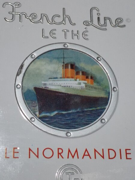 Patru cutii din tabla pentru ceai French Line