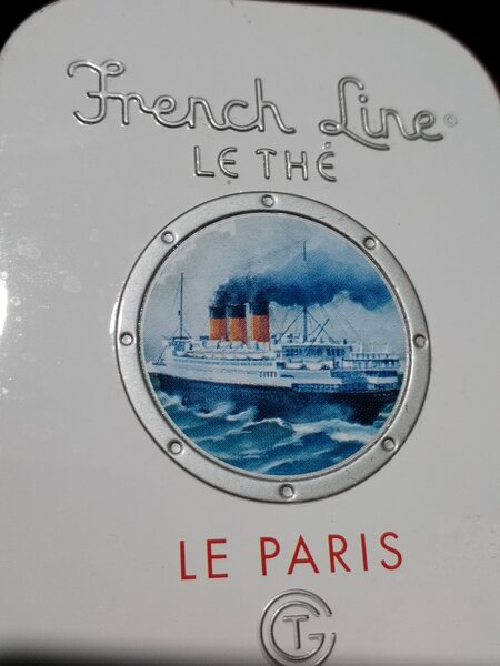Patru cutii din tabla pentru ceai French Line
