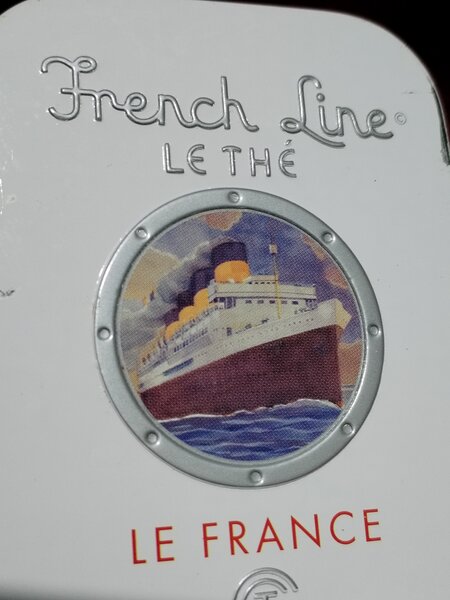 Patru cutii din tabla pentru ceai French Line